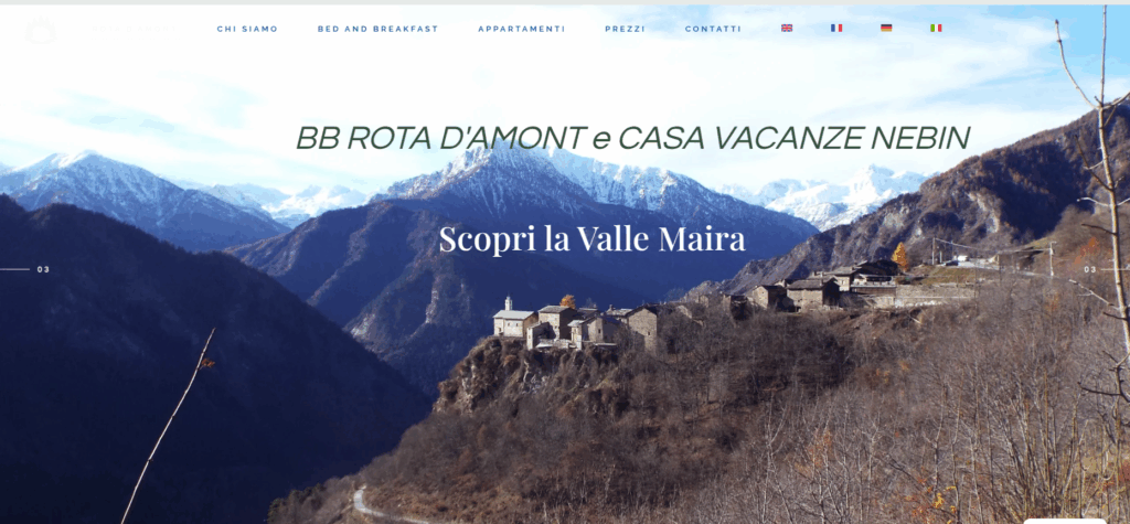 bb rota d'amont sito web by ilaria dutto